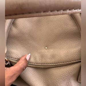 Beige Kate Spade satchel handbag